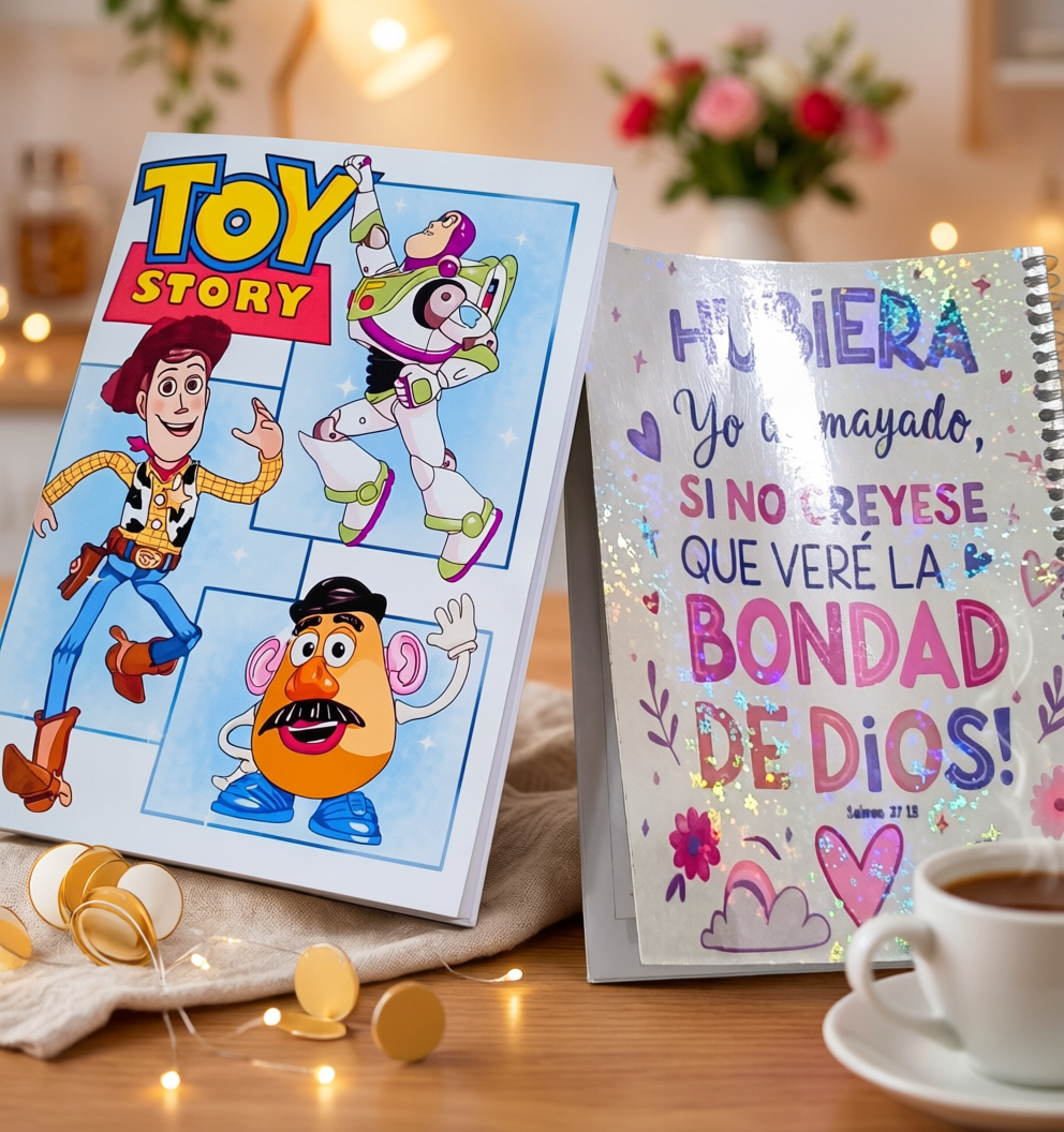Cuaderno y agenda personalizadas